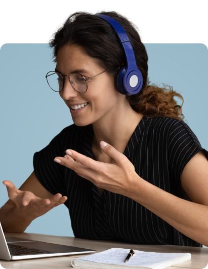Personne en télétravail